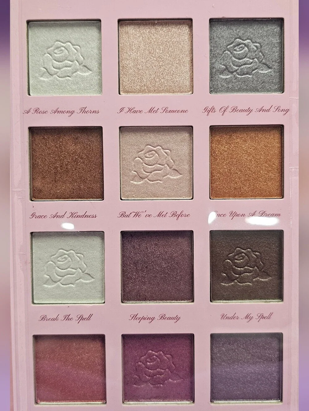 Disney Princess Aurora Pink and Gold Floral Eyeshadow Palette
